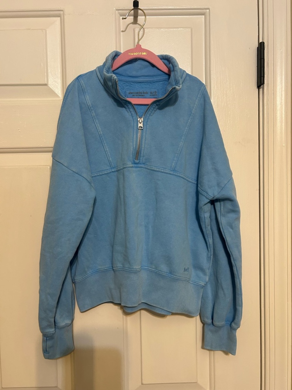 Abercrombie kids blue pullover size 11/12 girls